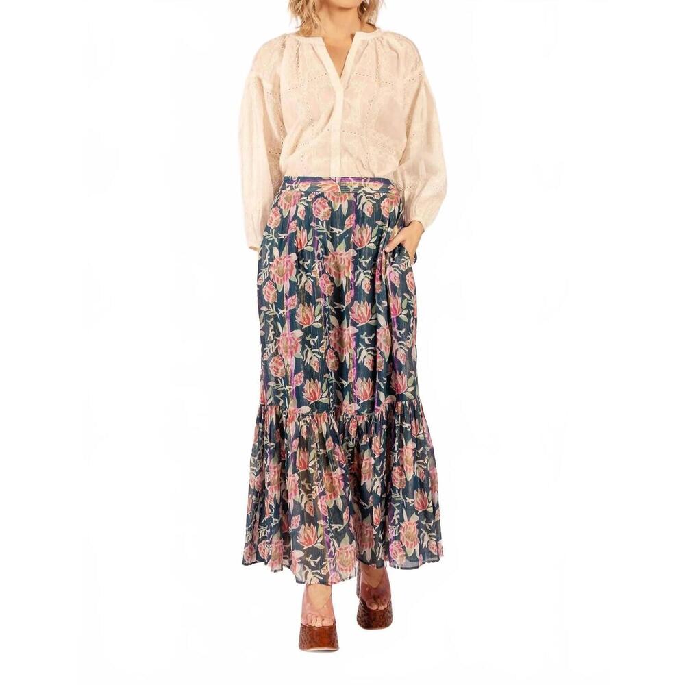 NEW LOLA AUSTRALIA ballet skirt in saint teal cotton